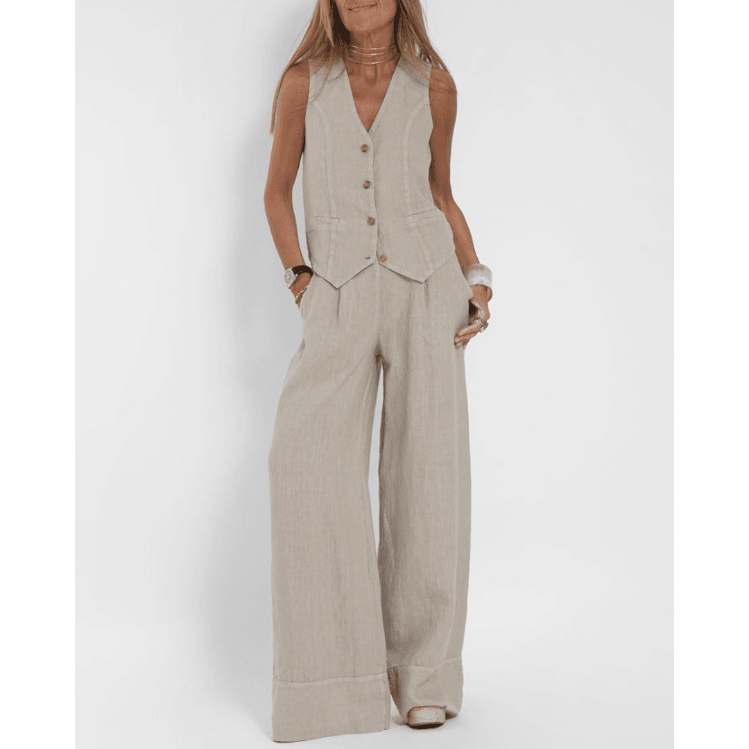 Modieus dames broekpak, comfortabel en geschikt als office wear. Ideaal voor elegante vrouwenmode.