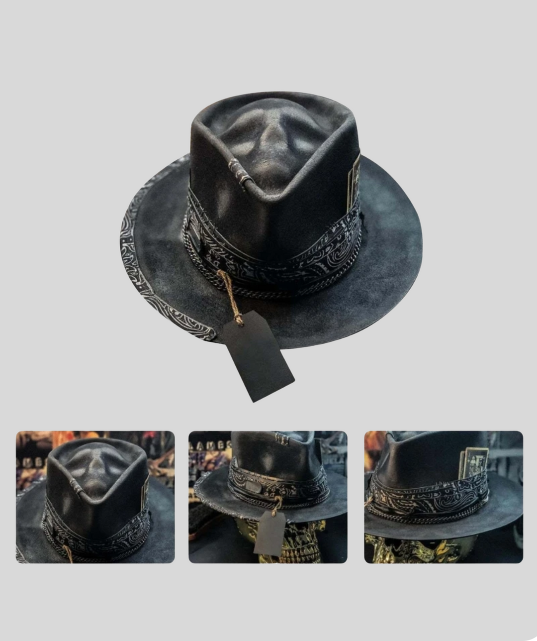 Unisex wintermuts met edgy schedelontwerp, een handgemaakte beanie van wol/acryl voor herfst/winter.