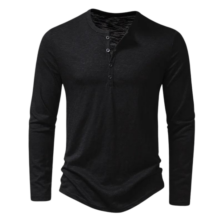 Modern heren T-shirt met lange mouwen, zachte stof en comfortabele pasvorm. Stijlvolle top.