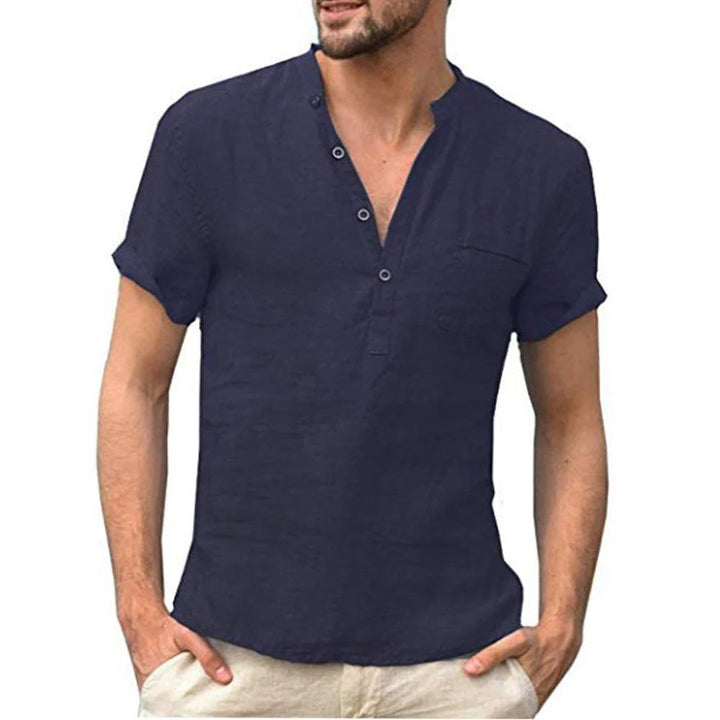 Heren luchtig poloshirt met ademende stof en korte mouwen, een comfortabel en stijlvol zomershirt.