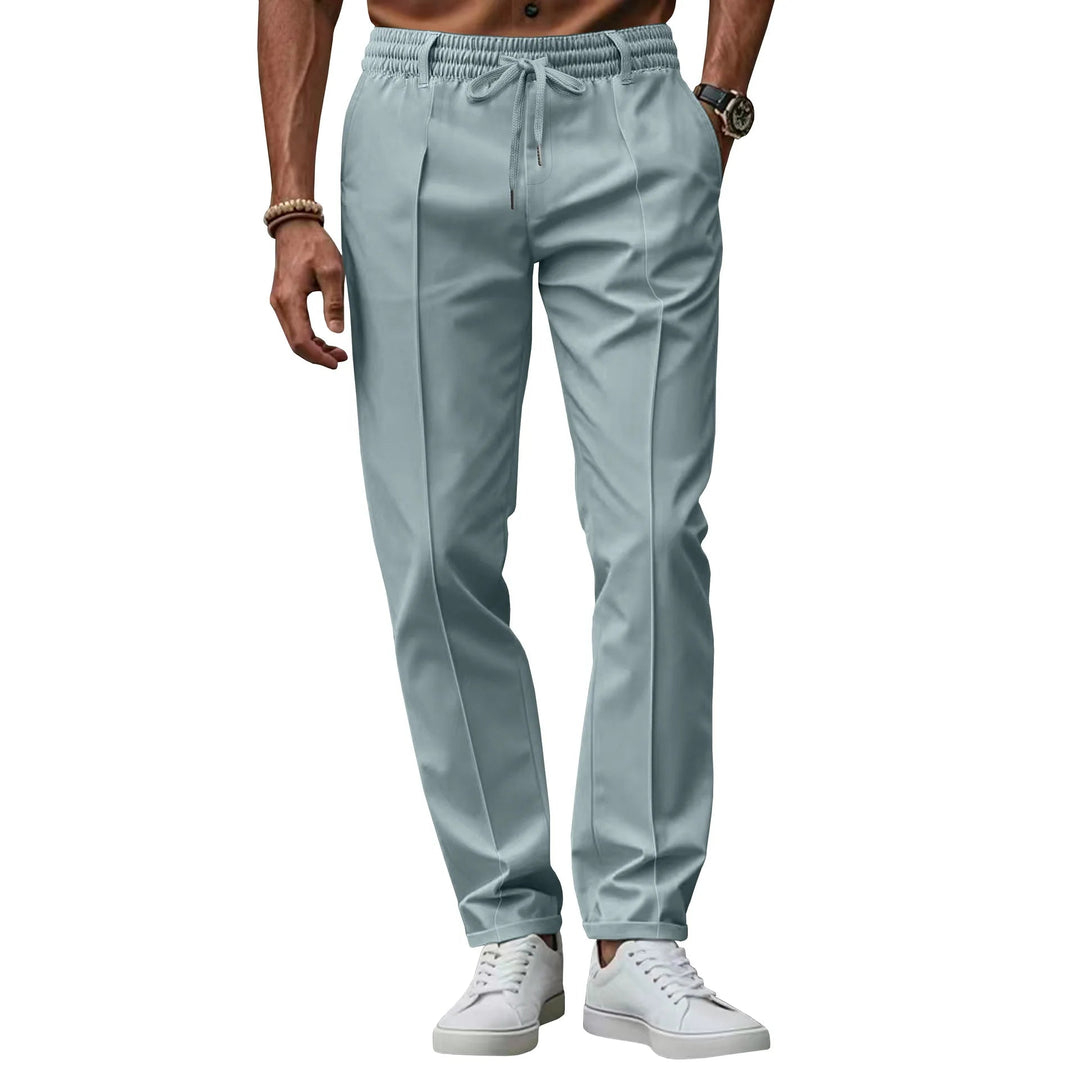 Heren slim fit zakelijke broek, ideaal voor kantoor en formele gelegenheden. Comfortabel en veelzijdig.