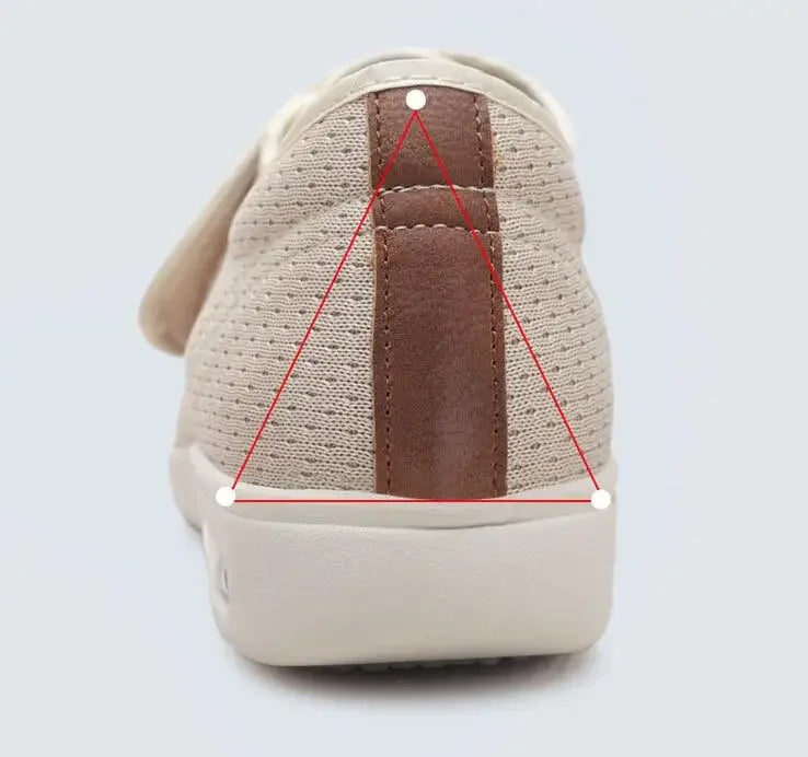 Easystep comfortschoenen met extra ruimte voor brede/gezwollen voeten, eenvoudig aan te trekken en verstelbaar.