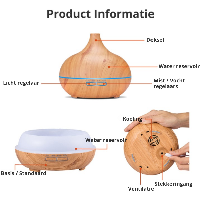 Moderne ZenMist aromatherapie diffuser, een perfect cadeau voor iedereen die ontspanning en welzijn zoekt.