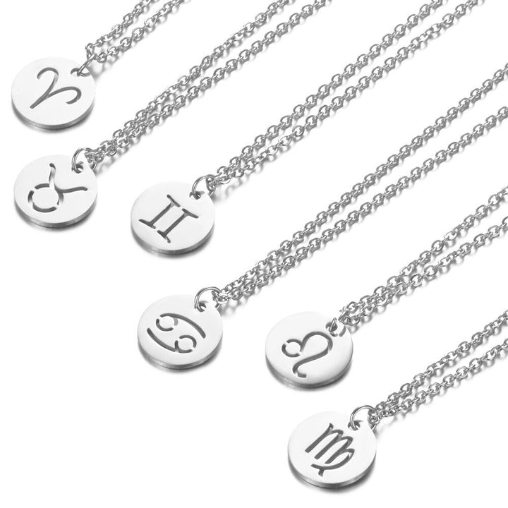 Damesketting met elk sterrenbeeld, zilverkleurig, roestvrij staal, verkleurt gegarandeerd niet.