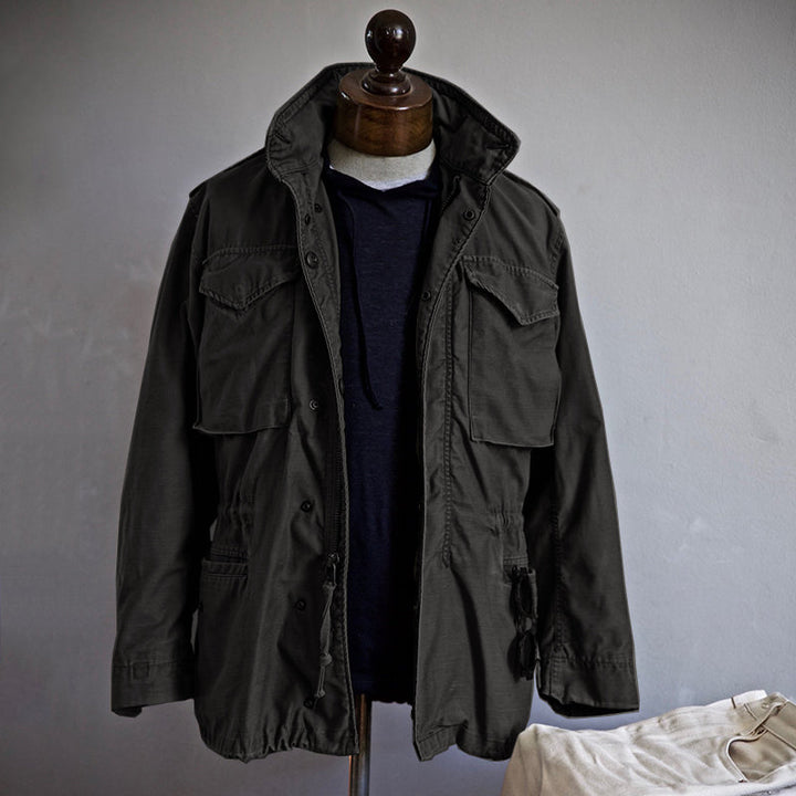 Stijlvolle heren dagelijkse jas: rechte pasvorm utility zip-jas, perfect voor een urban look.