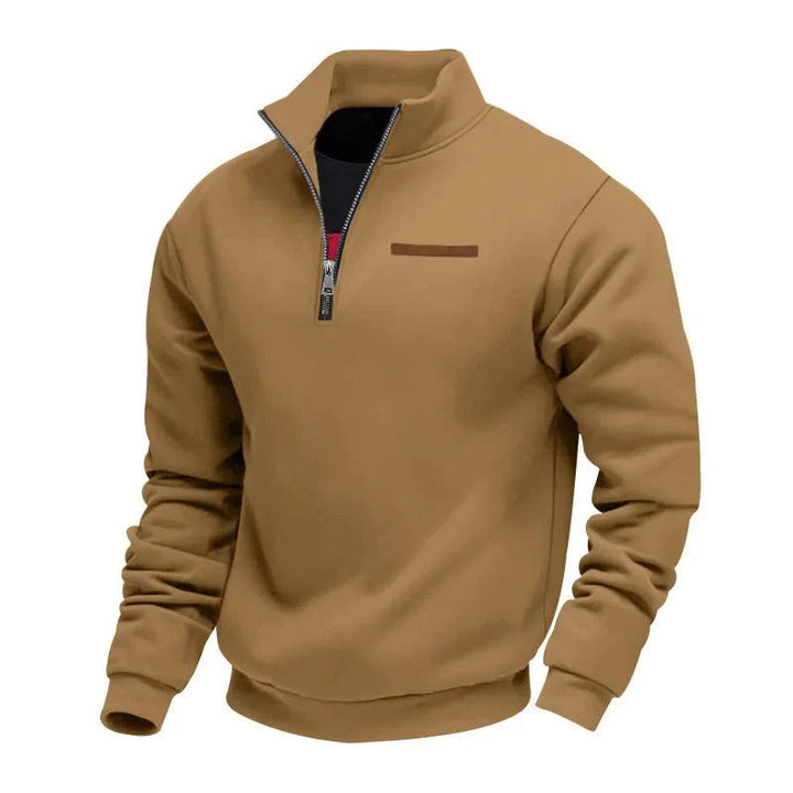 Casual heren trui met halfrits, perfect voor dagelijks gebruik. Zachte, warme stof voor optimaal comfort.