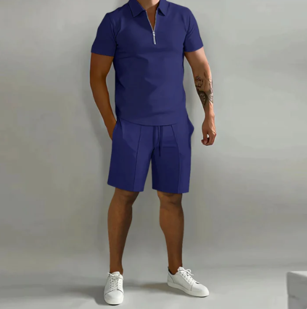 Stijlvolle heren zomer casual sportset Dario; perfecte herenkleding voor actieve dagen of ontspanning.