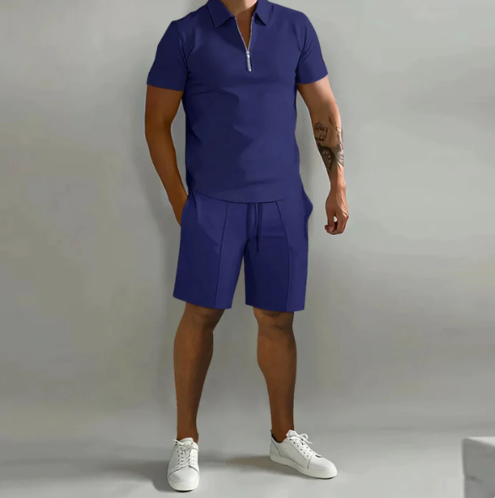 Stijlvolle heren zomer casual sportset Dario; perfecte herenkleding voor actieve dagen of ontspanning.