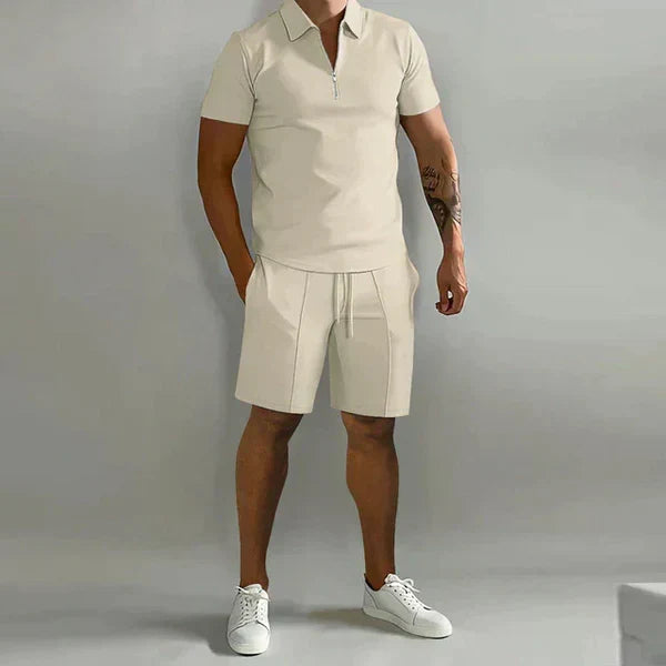Zomerset heren: ademende polo & korte broek. Deze comfortabele en stijlvolle kleding is ideaal voor warme vrijetijdsdagen.