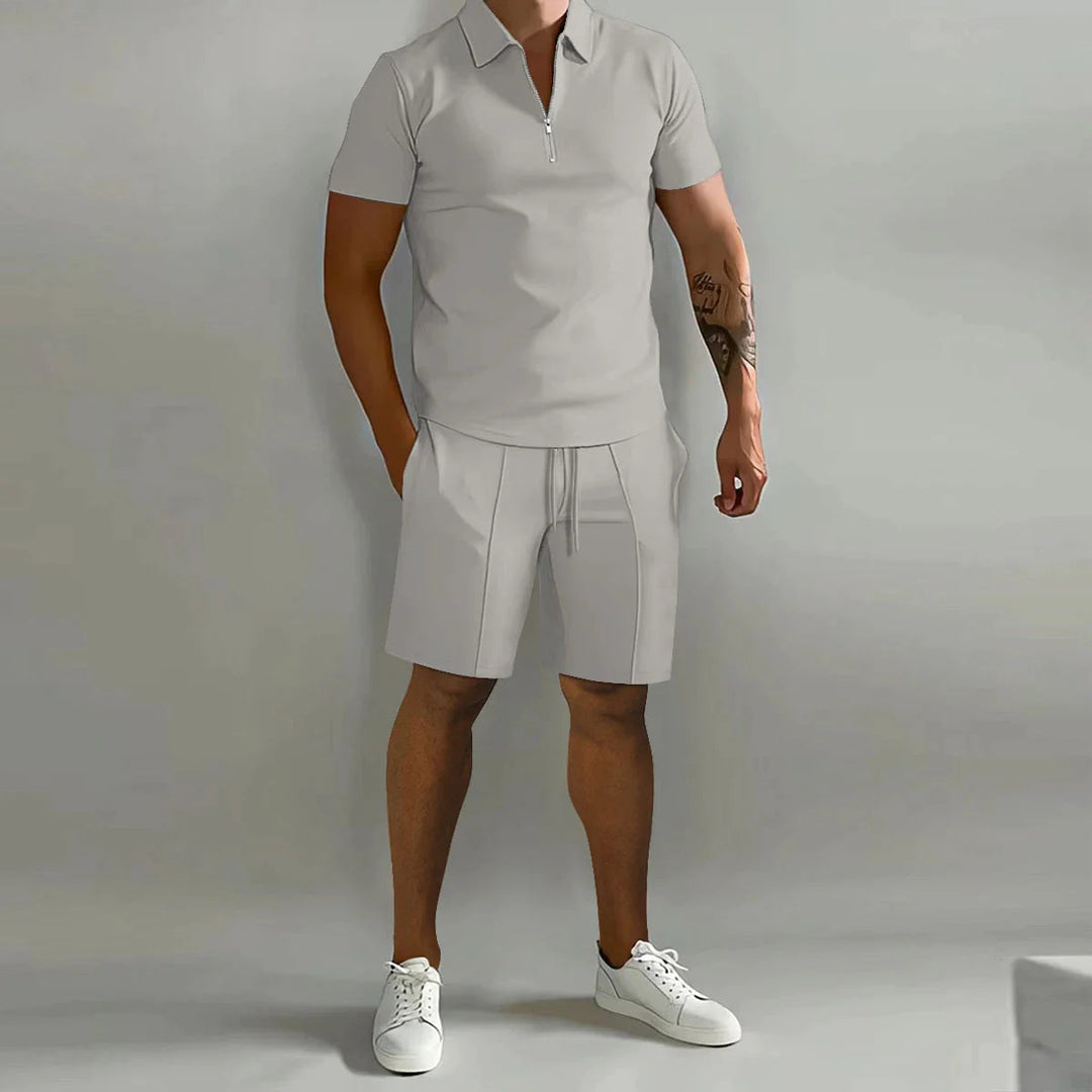 Comfortabel heren poloshirt met korte mouwen, ideaal voor een sportieve zomerse casual outfit.