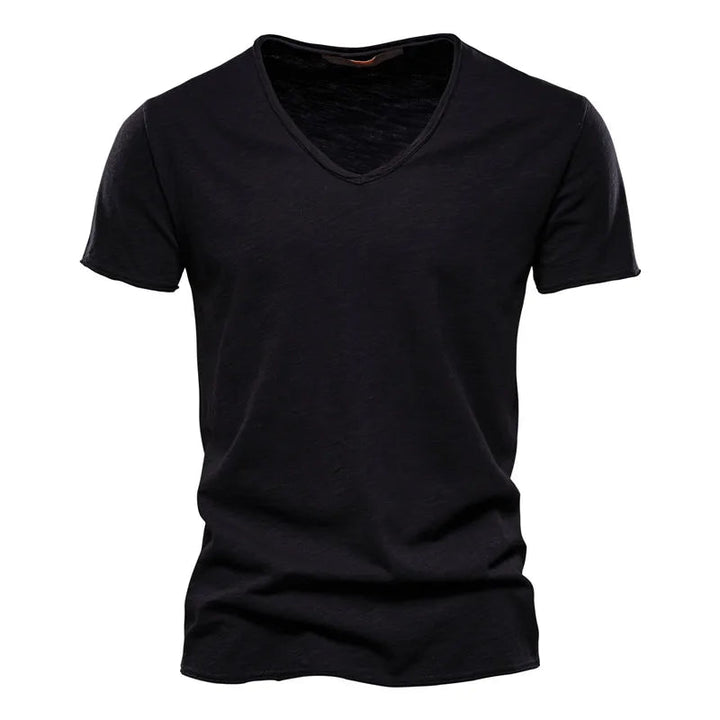 Stijlvol casual heren V-hals shirt, ideaal voor lente, zomer en dagelijks gebruik.
