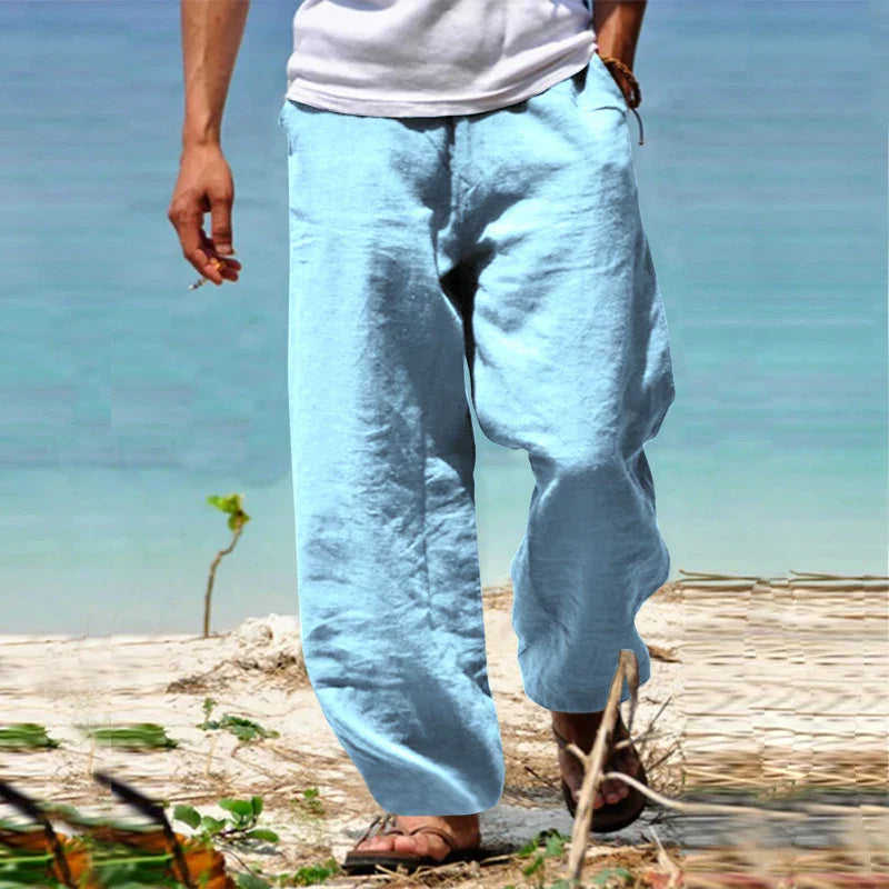 Luchtige en comfortabele heren zomerbroek, ideaal voor warme dagen en ontspannen herenmode.