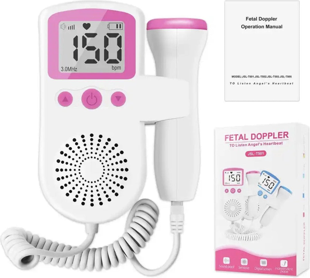 Ultrasound Fetal Doppler met duidelijk LCD scherm; volg de hartslag van je baby en krijg gemoedsrust tijdens zwangerschap.