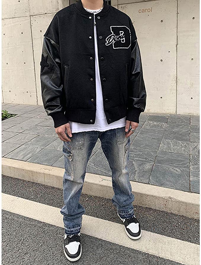 Comfortabel heren Amerikaans baseball jack, warme bovenkleding voor een ontspannen en stoere stijl.