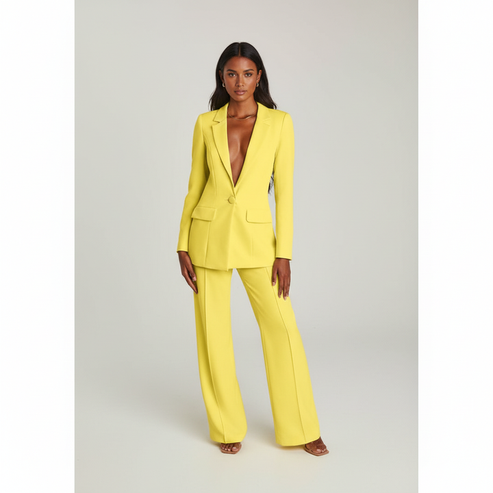 Trendy dames tweedelig pak 'Elena', ideaal voor een professionele zakelijke look of elegante outfit.