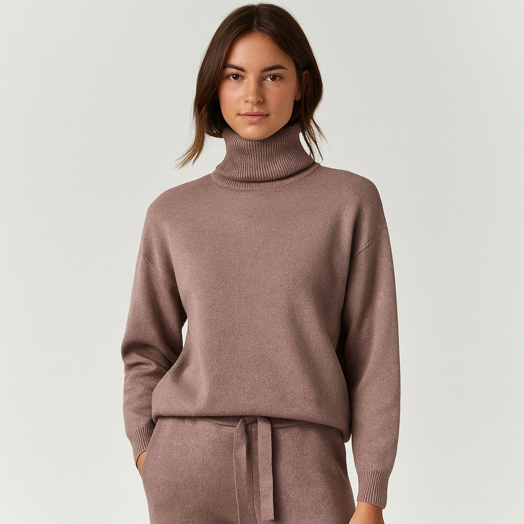 Comfortabele tweedelige dames loungewear set Alana voor relaxte momenten thuis en ontspanning.