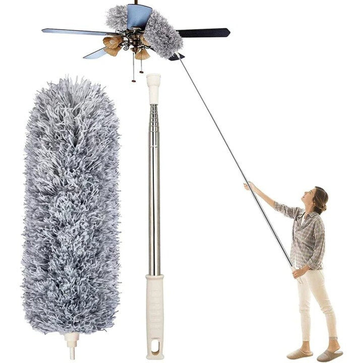 Telescopische plumeau voor langbereik afstoffen. Ideaal voor hoogtereiniging in huis.