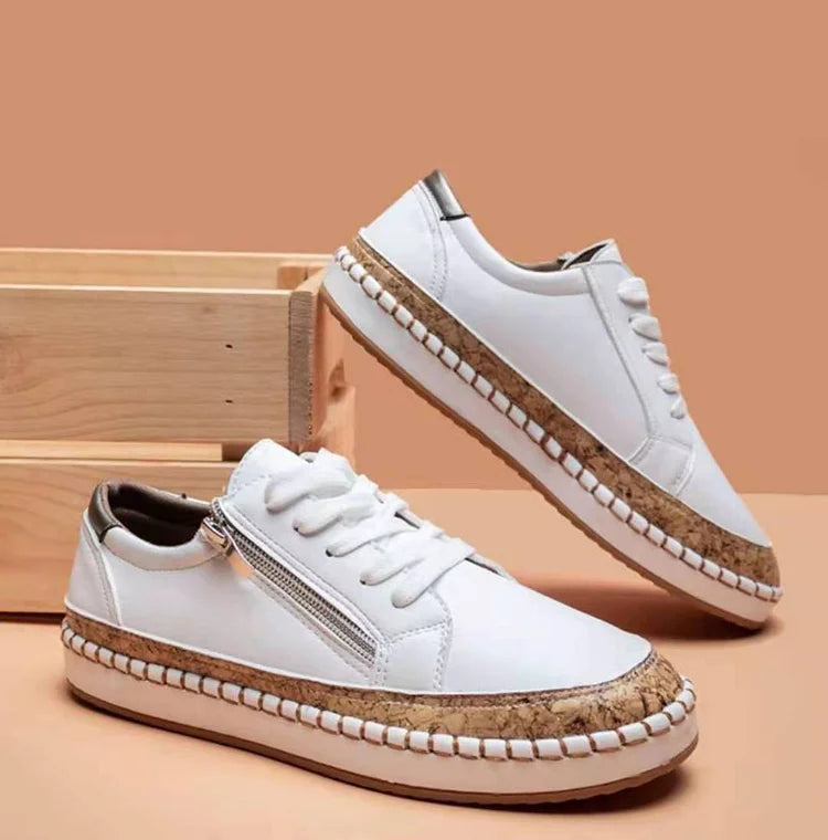 Comfortabele gebloemde dames wandelsneakers met orthopedische ondersteuning, perfect voor actieve dagen.