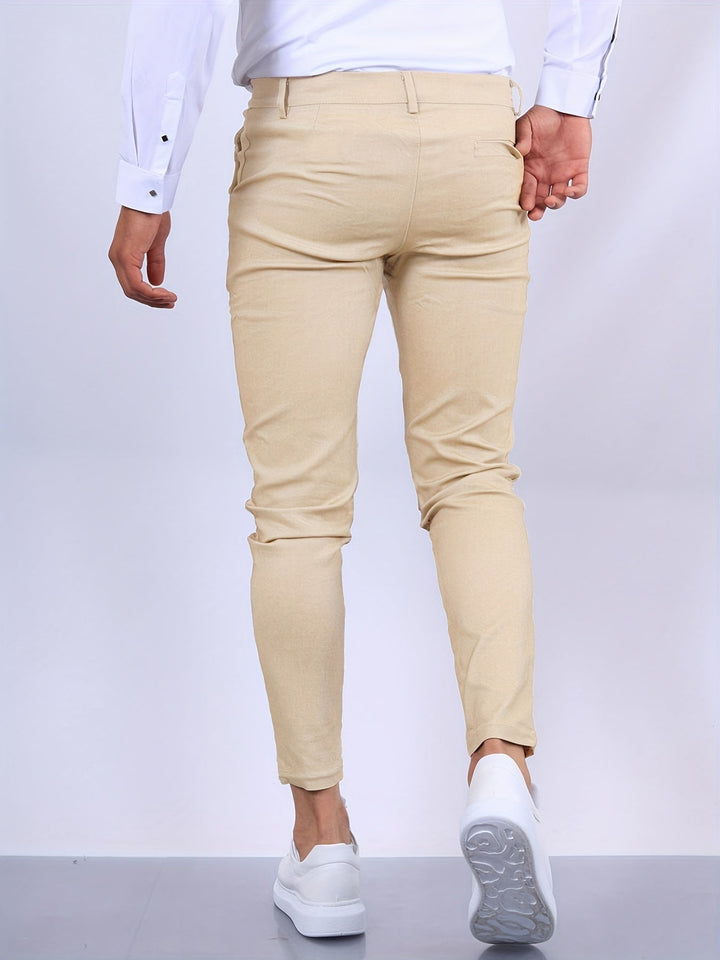Trendy stretch skinny broek voor heren, comfortabel materiaal en een stijlvolle, veelzijdige look.