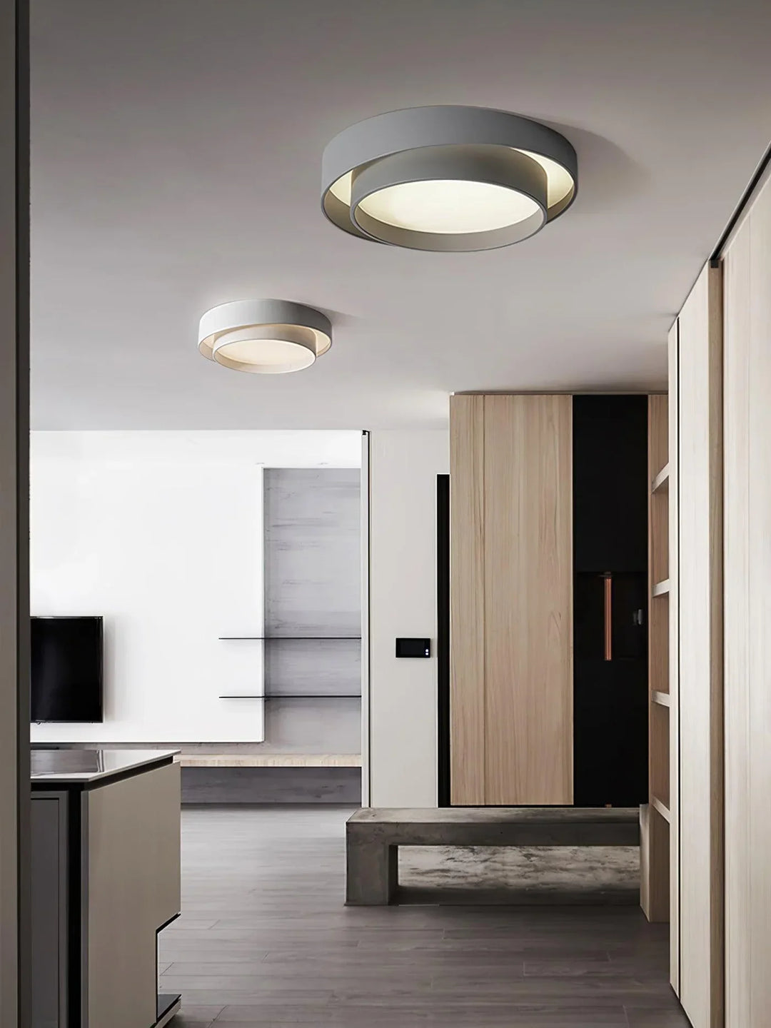 Energiezuinige ronde LED plafondlamp, helder licht voor gang en woonkamer.