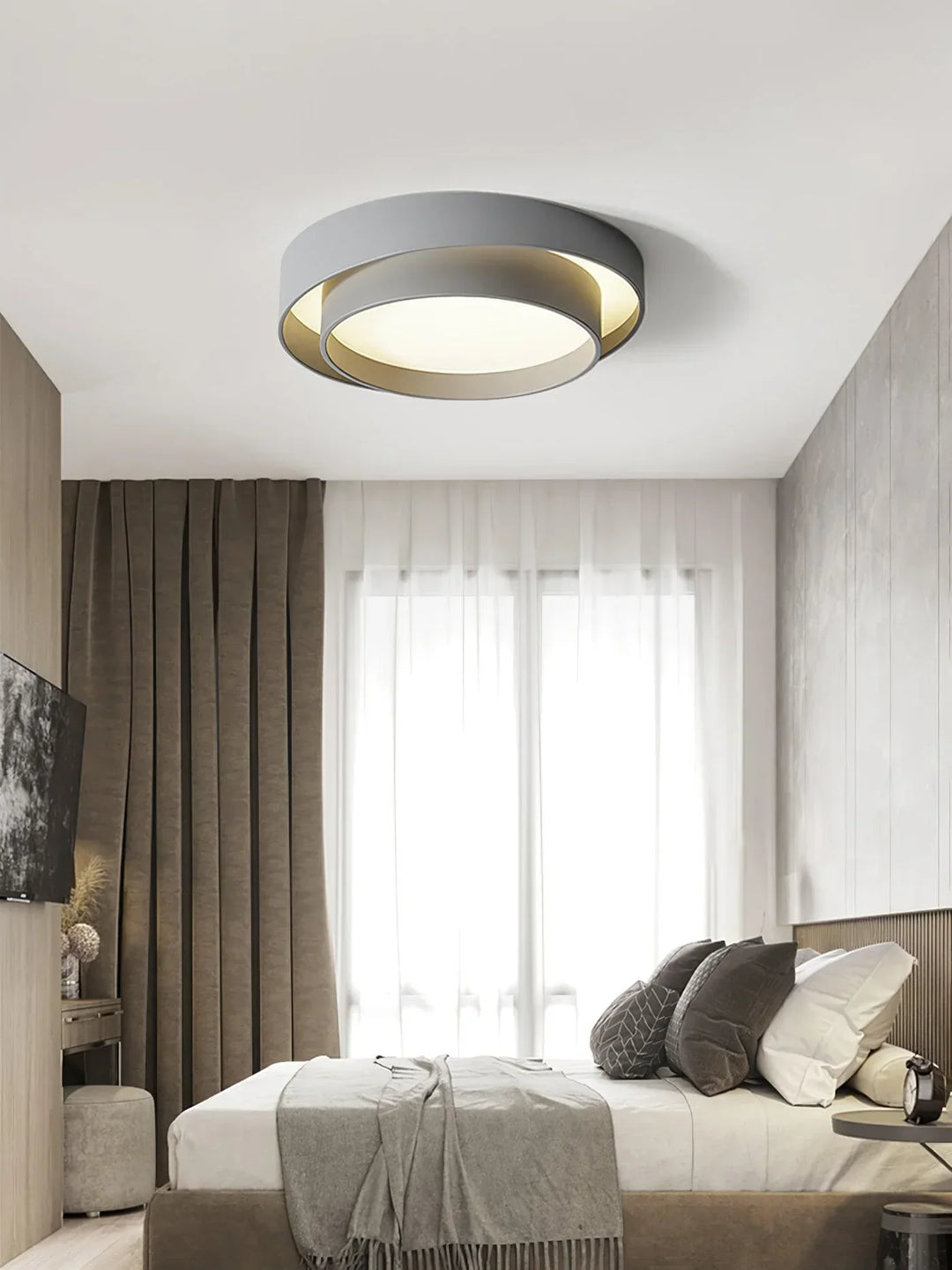 Moderne ronde LED plafondlamp, efficiënt en dimbaar voor optimaal comfort.