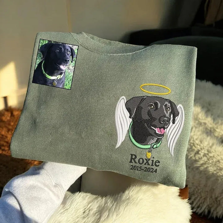 Perfect cadeau voor iemand die rouwt om huisdierverlies: gepersonaliseerde geborduurde hoodie voor troost.