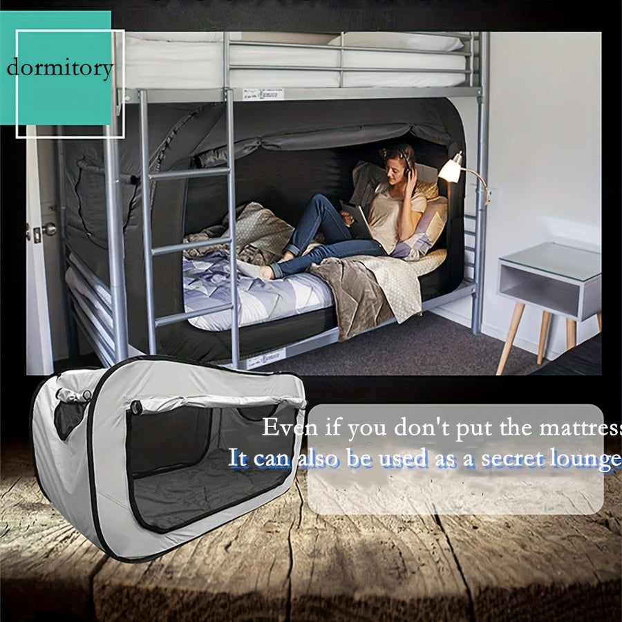 CozyNest slaaptent voor ultieme privacy, een opvouwbaar tentbed perfect voor studenten en kampeerders.