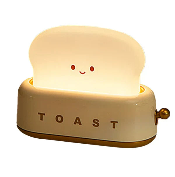 Uniek toast nachtlampje met dimfunctie; een gezellige LED lamp en leuke decoratie voor elk interieur.