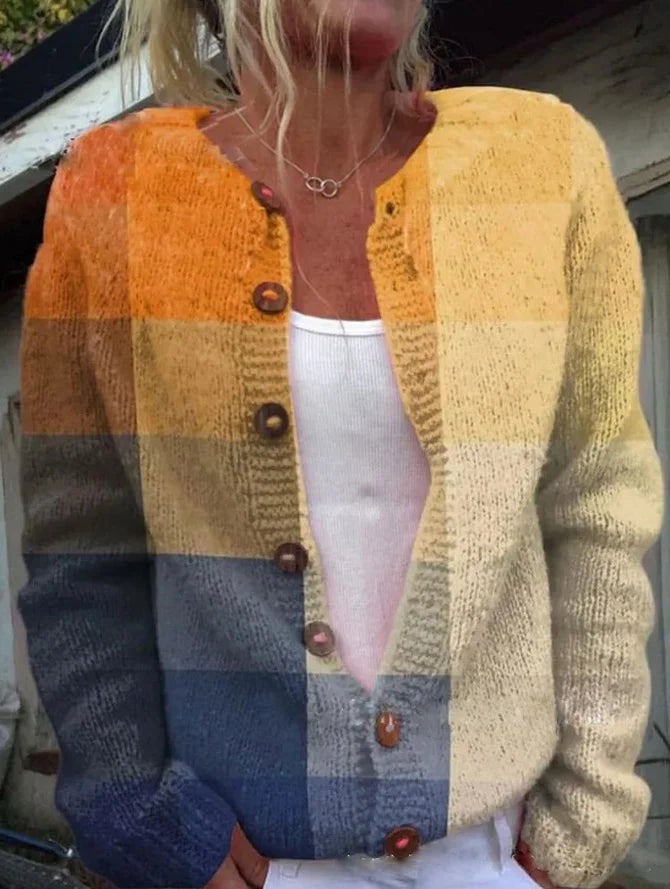 Trendy lente/zomer dames vest, gebloemd met knopen, ideaal voor een casual of geklede look.