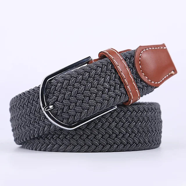 Bruine comfort riem, stretch imitatieleer, ideaal voor dames en heren.
