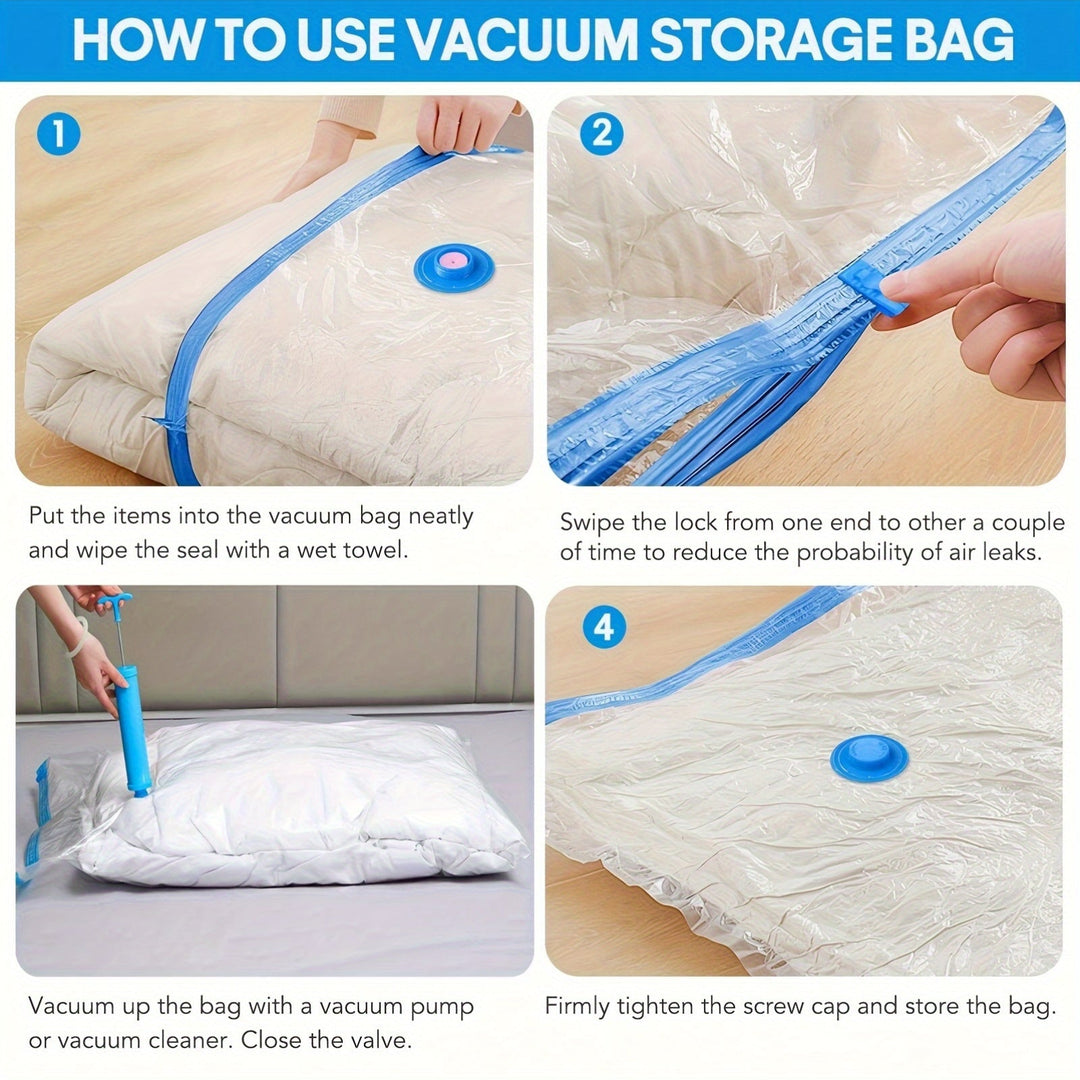 Nette opslag van seizoenskleding met deze duurzame, waterdichte vacuum opbergzakken set.