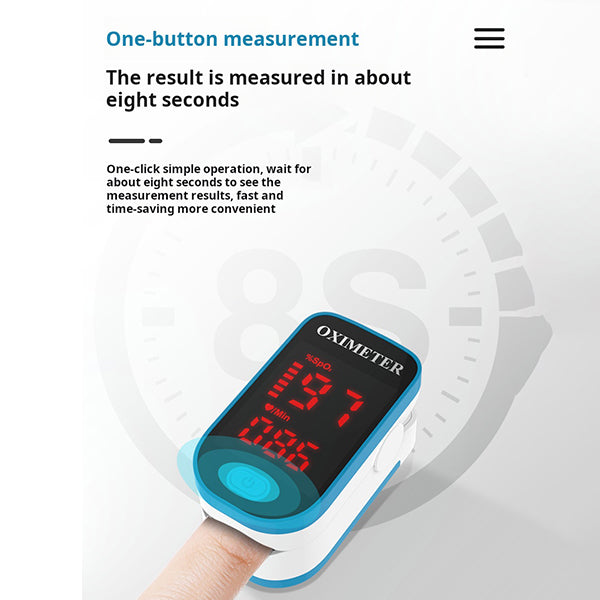 Zuurstofmeter en hartslagmonitor, perfect voor sporters en ouderen.