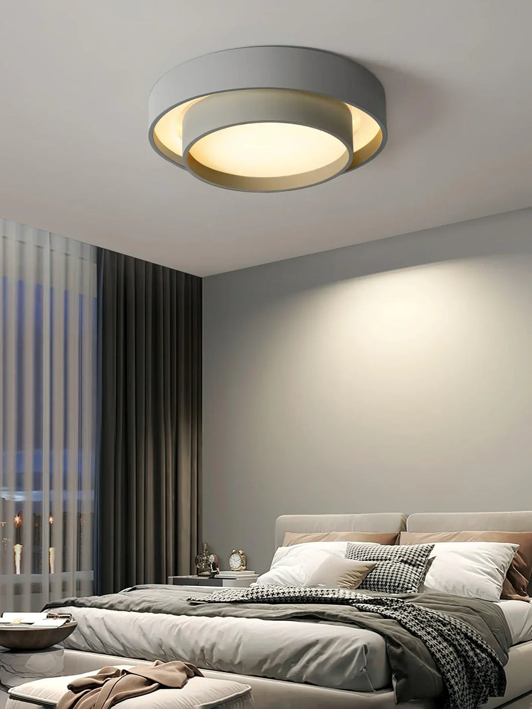 Moderne ronde LED verlichting, ideaal voor een heldere gang of slaapkamer.