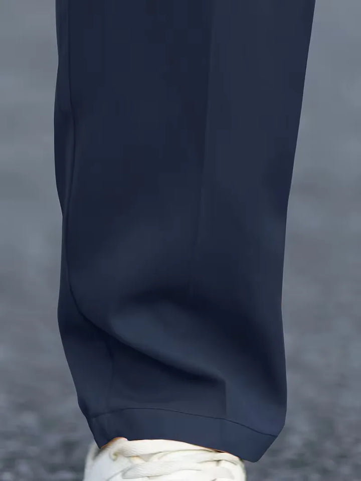 Heren lente/zomer pantalon, straight leg, smart casual, luchtig en comfortabel.