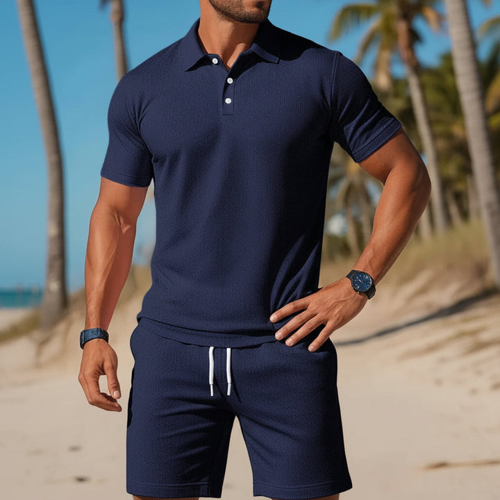 Comfortabele heren shorts met trekkoord. Ideaal voor strand, vakantie of casual zomerkleding. Losse pasvorm.