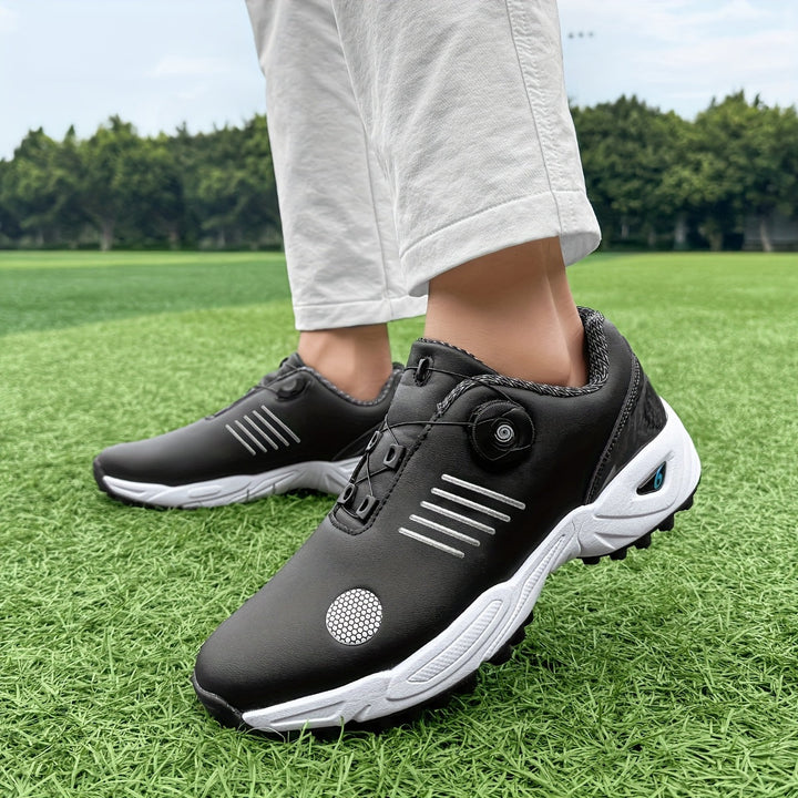 Heren golfschoenen met robuuste gripzool en draaisluiting, perfect voor golf.