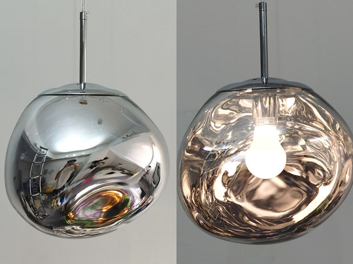 Sfeervolle Lumaé LED hanglamp verlicht de eetkamer 's avonds. Warm, energiezuinig licht.