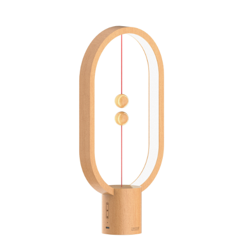 Detailopname van de LumiGlow magnetische LED strip tafellamp, toont warm, indirect licht.
