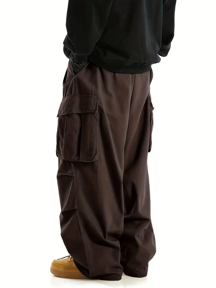 Casual heren cargo broek met rechte pijp, veel zakken en ultiem draagcomfort voor mannen.