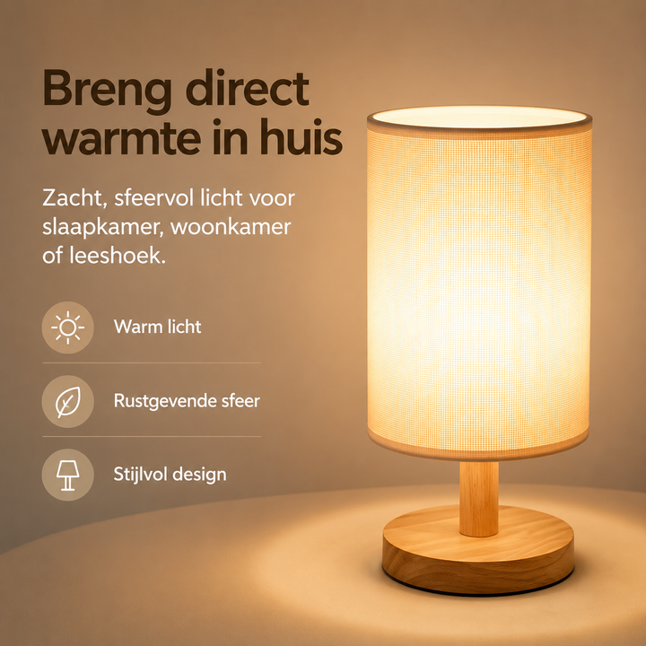 Stijlvolle dimbare tafellamp, perfect als sfeervolle verlichting in de moderne woonkamer.