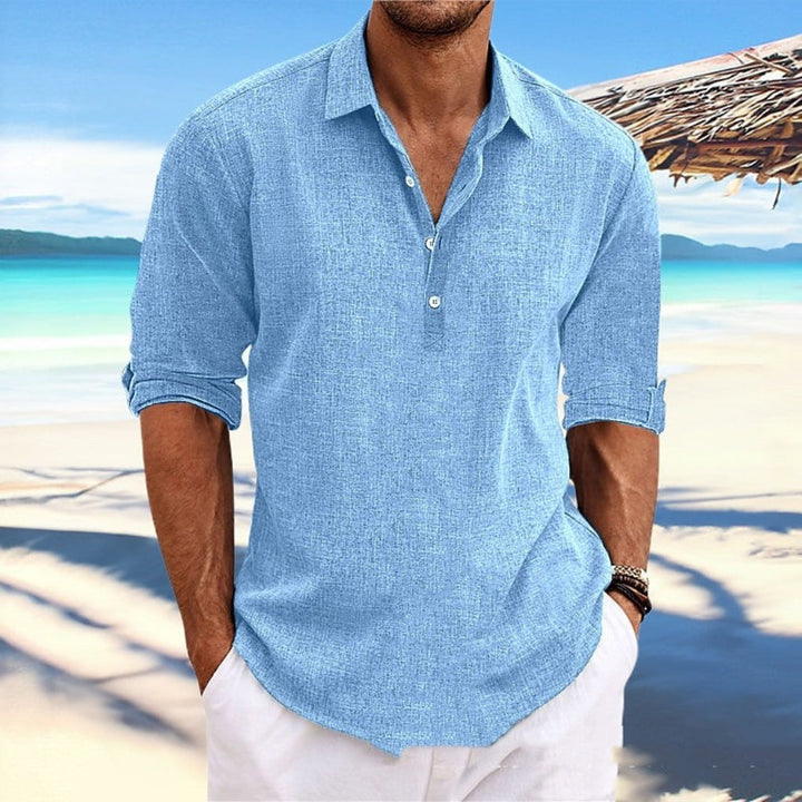 Veelzijdig heren overhemd met lange mouwen, casual stijl, comfortabel en modern, een must-have voor herenkleding.