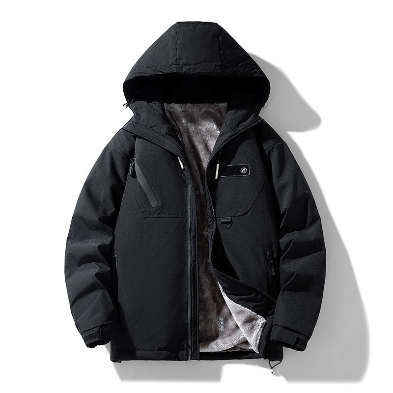 Stijlvolle herenjas met capuchon, thermisch en lichtgewicht, ideaal voor comfortabele casual kleding.