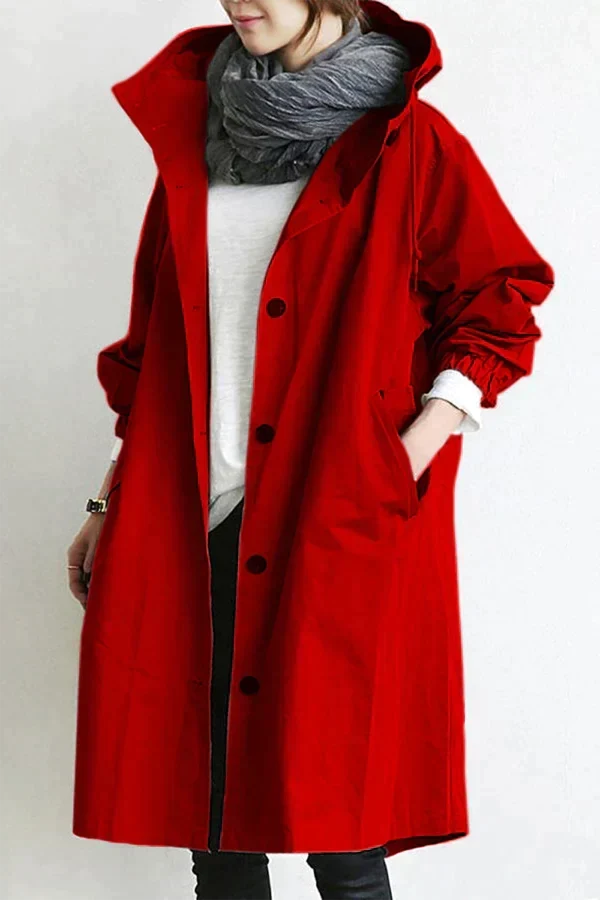 Damesmode trenchcoat, dun en oversized, biedt stijl en bescherming tegen regen, comfortabel.
