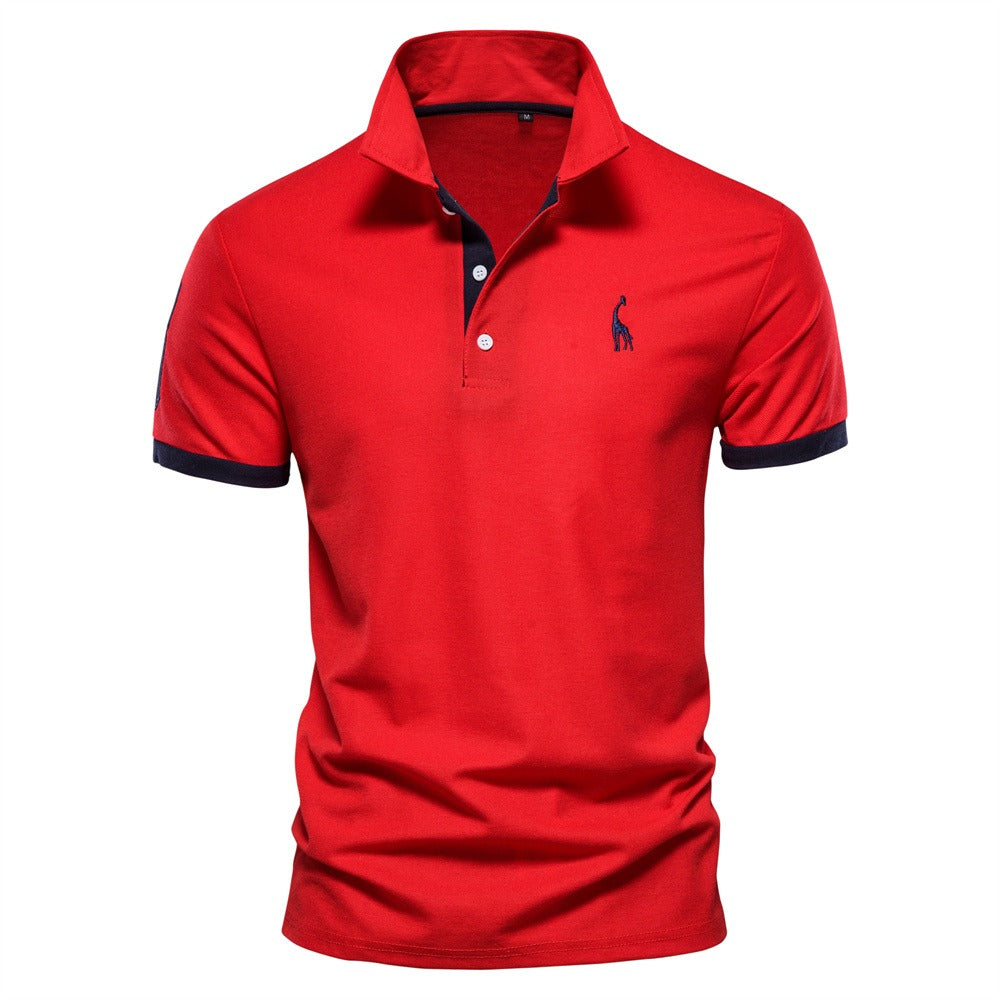 Elegant heren poloshirt met klassieke kraag, korte mouwen. Comfortabele en stijlvolle kleding voor smart casual outfits.