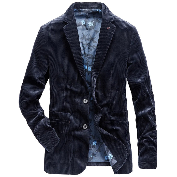 Khaki heren blazer met knoopsluiting, modern en veelzijdig. Essentiële herenkleding voor elke stijlvolle gelegenheid.