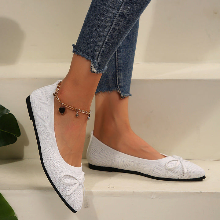 Overzicht van dames ballerina's met puntige neus, instapmodel en platte hak, tijdloze fashion schoenen.