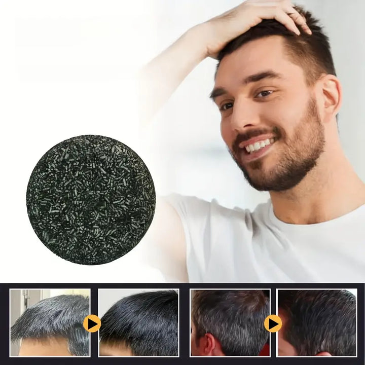 Herstel je natuurlijke haarkleur met deze Anti-Grijs Shampoo Bar. Ideaal voor haar & baardverzorging.