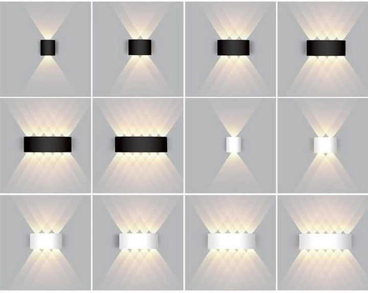 Duurzame aluminium LED wandlamp, perfect voor terras- en tuinverlichting.