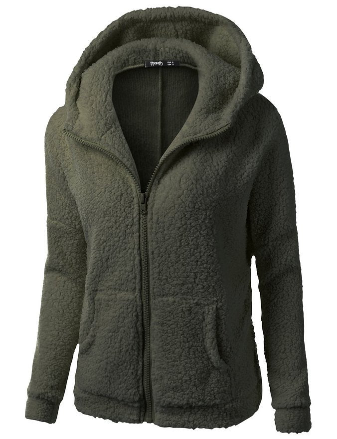 Casual dames fleecevest met rits, zacht en met lange mouwen.