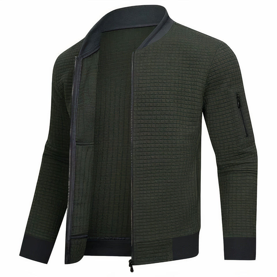 Wit heren warm vestjack, comfortabele en trendy casual bovenkleding voor koud weer.